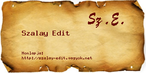 Szalay Edit névjegykártya